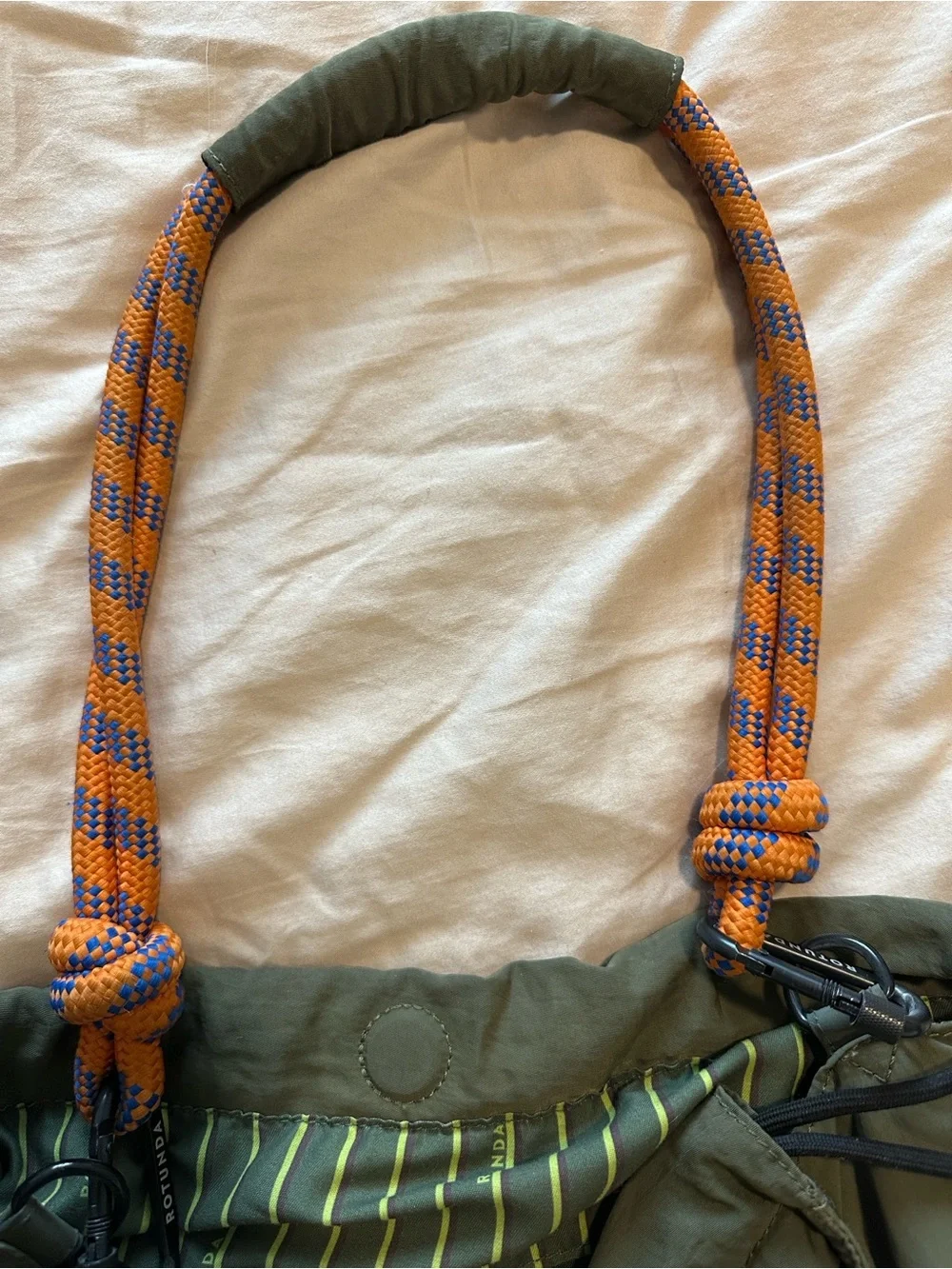 Rotunda Olive Green Sling Shoulder Bag - Picture 3 of 7